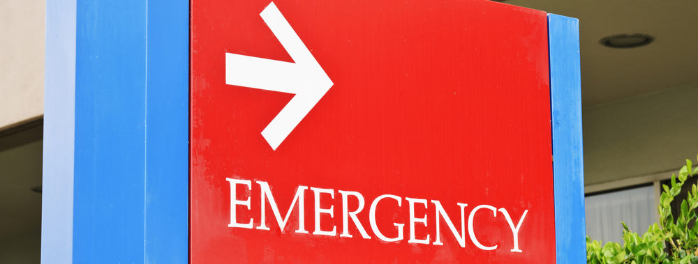 Emergency room exterior sign