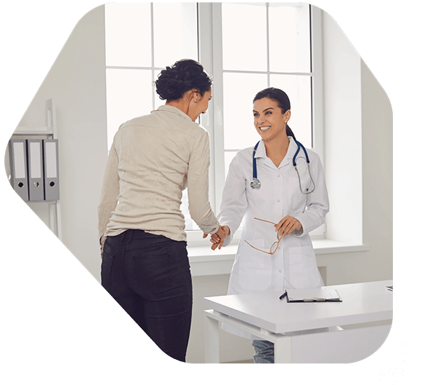 Doctor holding hand